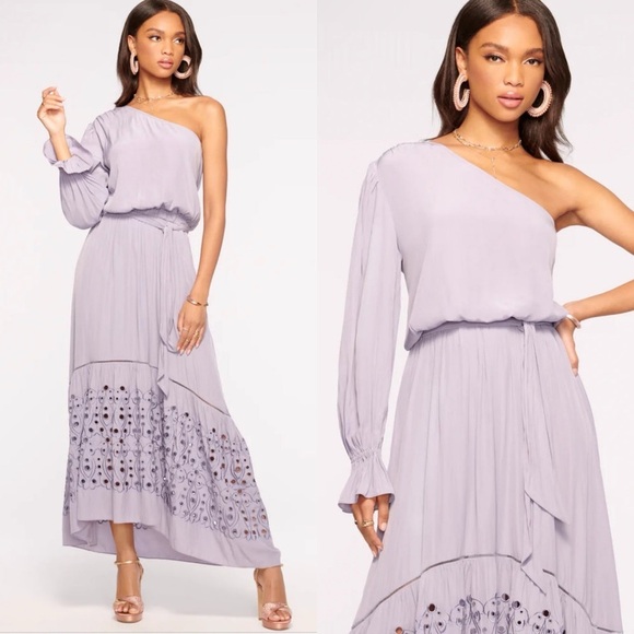 Ramy Brook Dresses & Skirts - NWT Ramy Brook Adesola One Shoulder Eyelet Maxi Dress in Lavender Size XS.
